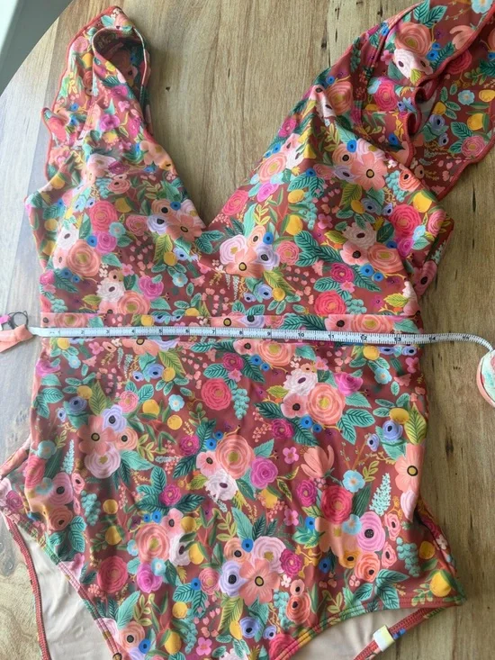 Summer Salt Ruffle Back Flip Floral One Piece Bathing Suit - Picture 4 of 6